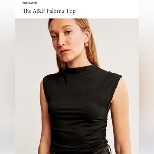 NWT Abercrombie & Fitch AF Paloma Top in Black XS